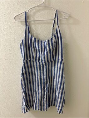 Old Navy Blue and White Striped Sundress